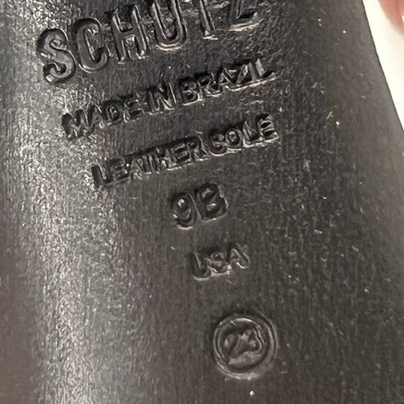 Schutz Scarlett Metallic Ankle Strap Heel Sandal Silver Women 9B Holiday Prom - Picture 9 of 11